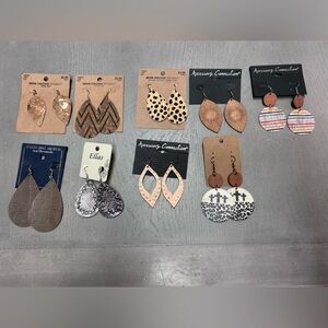 Light Weight Earrings Bundle Set Of 9 Boho‎ Hippie Design. Trending